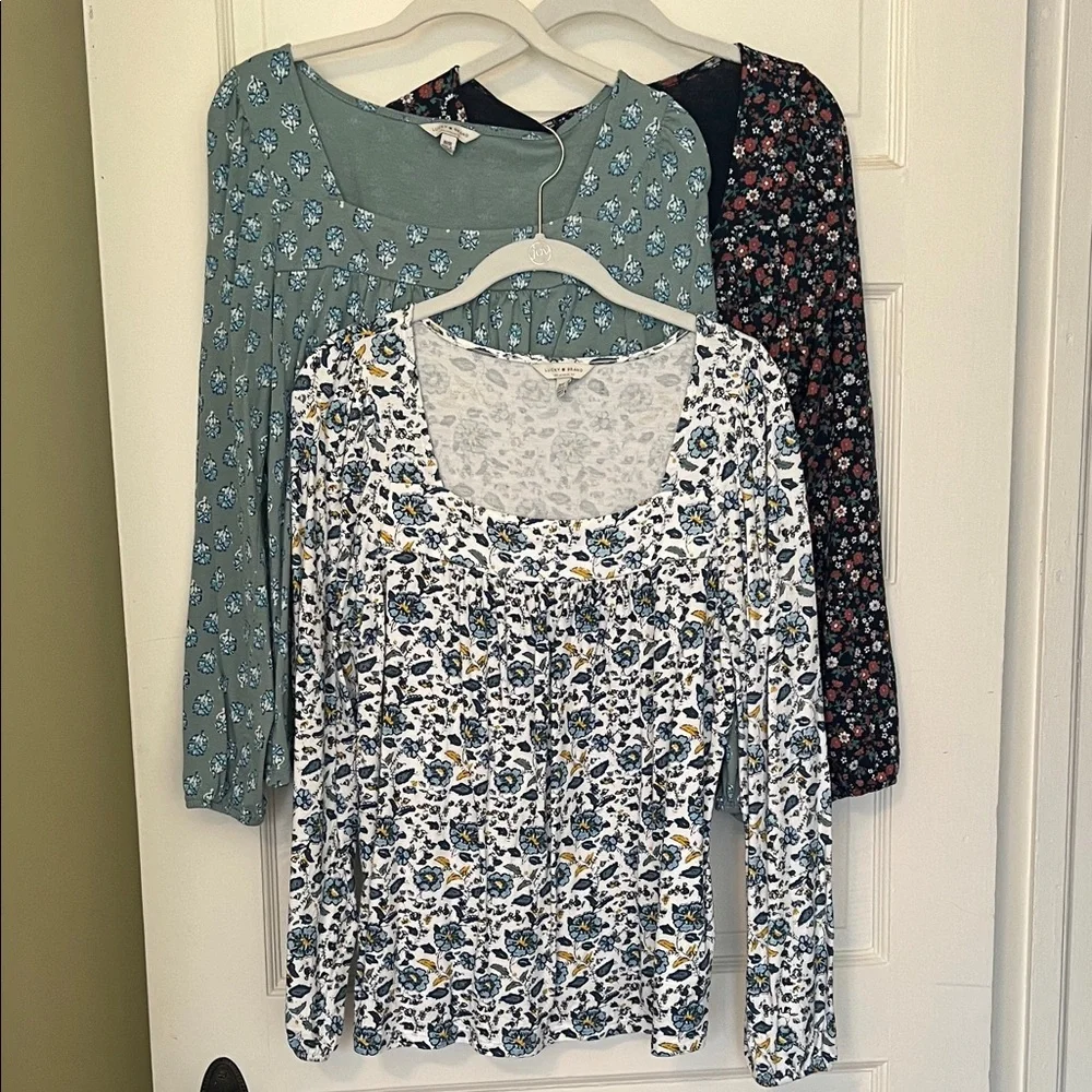 Lucky Brand Floral Print Women's Tops Set - Picture 3 of 4